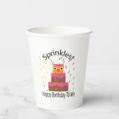 私の誕生日おめでとう スプリンクル 紙コップ (正面)