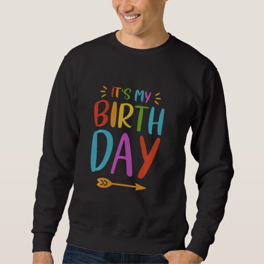 私の誕生日おもしろい誕生日 スウェットシャツ (正面)