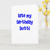 私の誕生日お尻! カード (黄色い花)