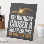 私の誕生日が皆既食を起こ太陽のしたおもしろい 台座サイン (インサイチュ)