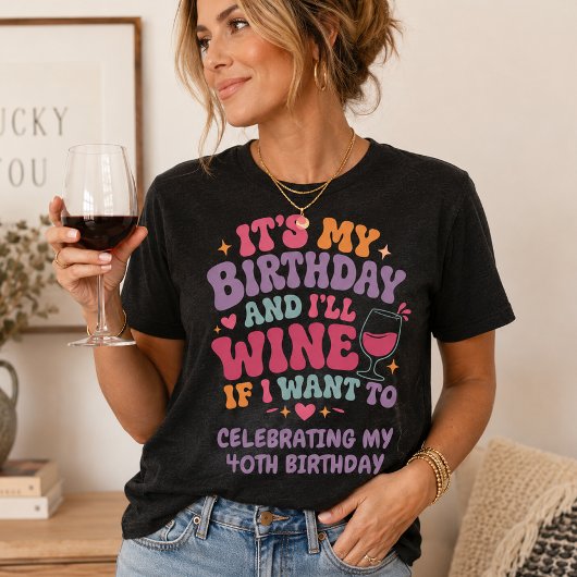 私の誕生日だもの、飲みたい時に飲むわ トライブレンドＴシャツ