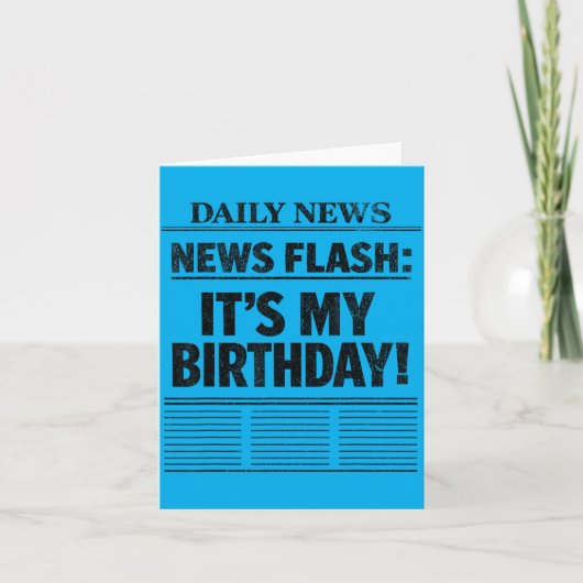 私の誕生日です ニュース速報 カード (正面)