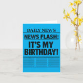 私の誕生日です ニュース速報 カード (黄色い花)