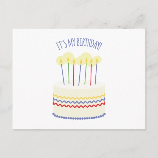 私の誕生日です ポストカード (正面)