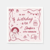 私の誕生日でエラレトロ誕生日 スタンダードカクテルナプキン (正面)