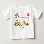 私の誕生日と私はそれを掘っている！建築帯 ベビーTシャツ (正面)