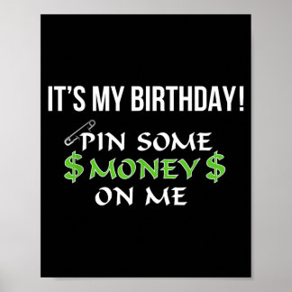 私の誕生日にお金をピン留めしてね ピン ポスター