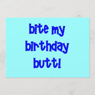 私の誕生日のお尻をかんで下さい! カード