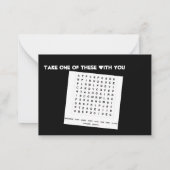 私の誕生日のブラ ノートカード (裏面)