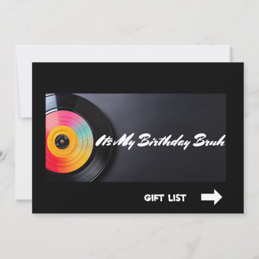 私の誕生日のブラ 招待状 (正面)