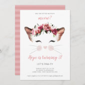 私の誕生日の招待を受けてくれるの? 招待状 (正面/裏面)