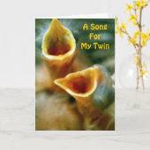 私の誕生日の歌**TWIN** カード (黄色い花)