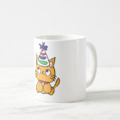 私の誕生日の猫 コーヒーマグカップ (正面右)
