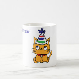 私の誕生日の猫 コーヒーマグカップ