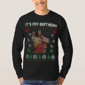 私の誕生日の醜いクリスマスセーター Tシャツ (正面)