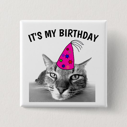私の誕生日のTABBY CATボタン 缶バッジ (正面)