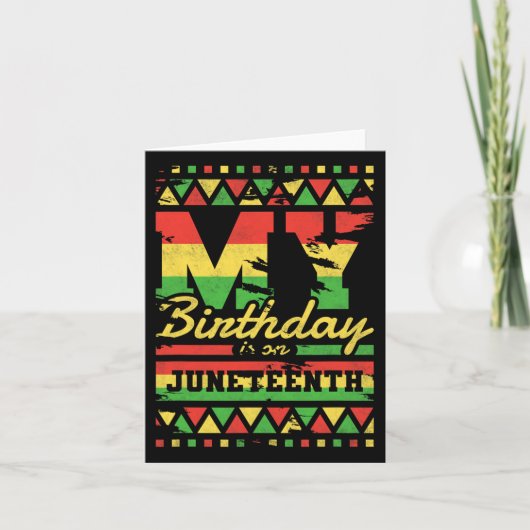 私の誕生日はジューンティーンの日だ カード (正面)
