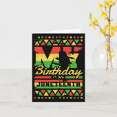 私の誕生日はジューンティーンの日だ カード (黄色い花)