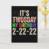 私の誕生日は2022年2月22日(火)! カード (黄色い花)