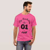 私の誕生日は7月1日Tシャツ Tシャツ (正面フル)