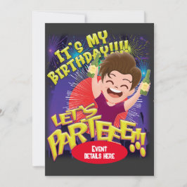 私の誕生日よ – さあ来よう！招待 招待状