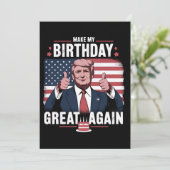 私の誕生日を再び素晴らしいものにしよう トランプ風刺 招待状 (スタンド正面)