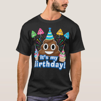 私の誕生日ウンチ おもしろい Tシャツ
