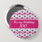 私の誕生日カスタム誕生日15cmスクエアBadg 缶バッジ (正面&裏面)