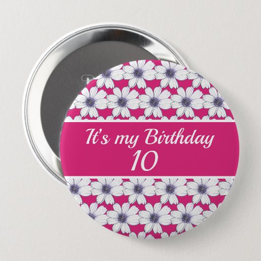 私の誕生日カスタム誕生日 缶バッジ (正面&裏面)