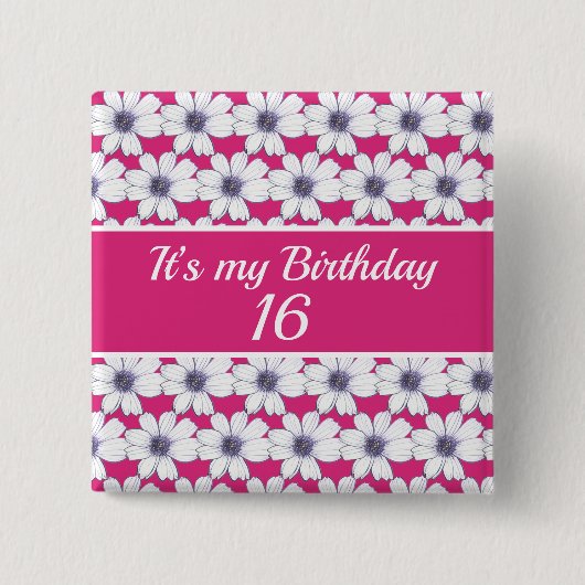 私の誕生日カスタム誕生日 缶バッジ (正面)