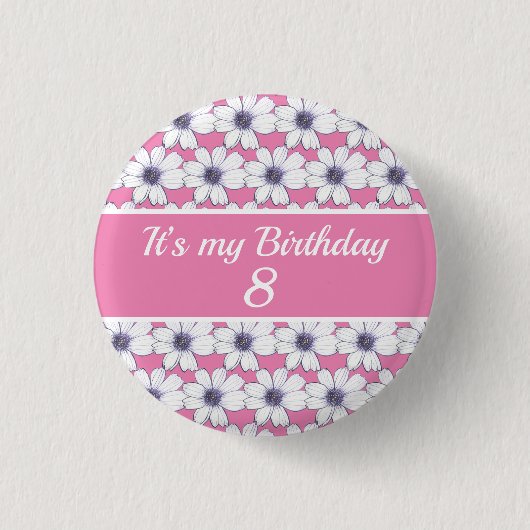 私の誕生日カスタム誕生日 缶バッジ (正面)