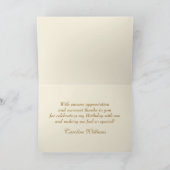 私の誕生日カード来に感謝する サンキューカード (内部)