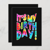 私の誕生日ギフト サンキューカード (正面/裏面)