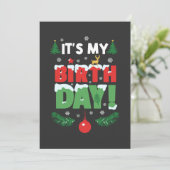 私の誕生日クリスマスおもしろいクリスマス 招待状 (スタンド正面)