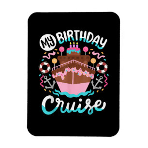 私の誕生日クルーズバケーションクルージングトリップ マグネット