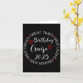 私の誕生日クルーズ旅行 2025年休暇 ファミリーマッチング カード (黄色い花)