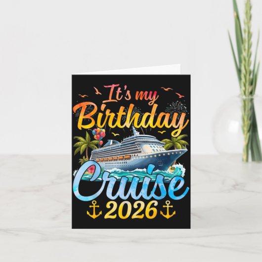 私の誕生日クルーズ 2026 パーティークルーズ 誕生日 カード (正面)