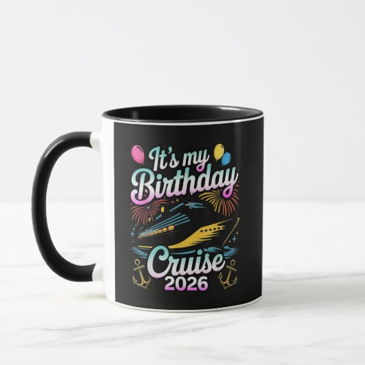私の誕生日クルーズ 2026 誕生日クルーズ マグカップ (左)