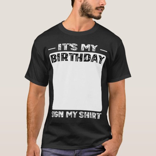 私の誕生日サインおもしろい Tシャツ (正面)