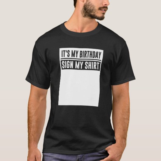 私の誕生日サインおもしろい Tシャツ (正面)