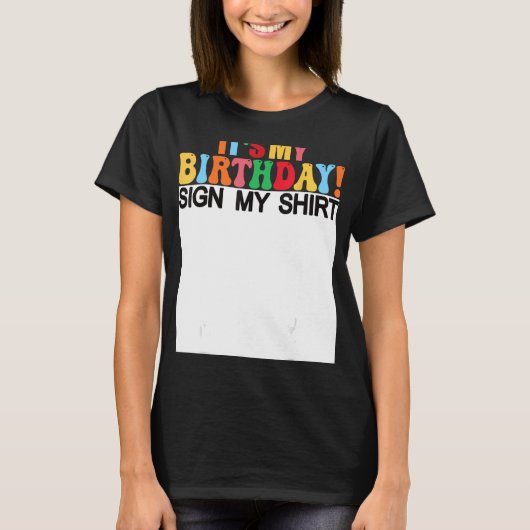 私の誕生日サイン私のシャツのおもしろい誕生日 Tシャツ (正面)