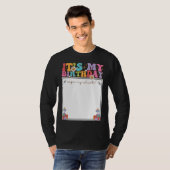 私の誕生日サイン私のシャツの男性LS Tシャツ (正面フル)