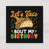 私の誕生日シンコデマヨパーティーにタコスを食べに来て スクエア名刺 (正面)