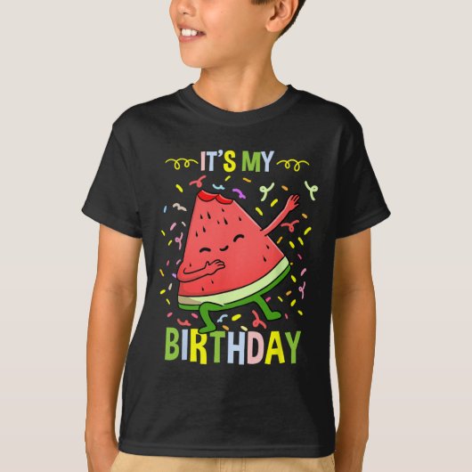 私の誕生日スイカ Tシャツ (正面)
