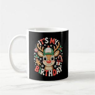 私の誕生日トナカイ クリスマス ホリデー コーヒーマグカップ