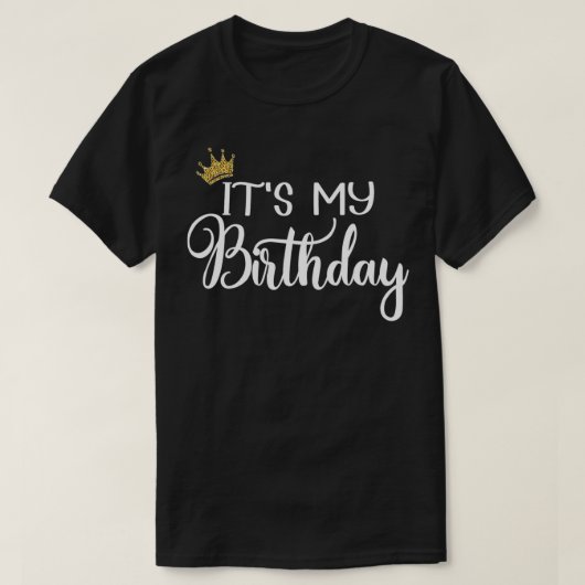 私の誕生日ハッピーバースデーパーティー Tシャツ (デザイン正面)