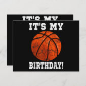 私の誕生日バスケットボールラバーギフトヴィンテージRet シーズンカード (正面/裏面)