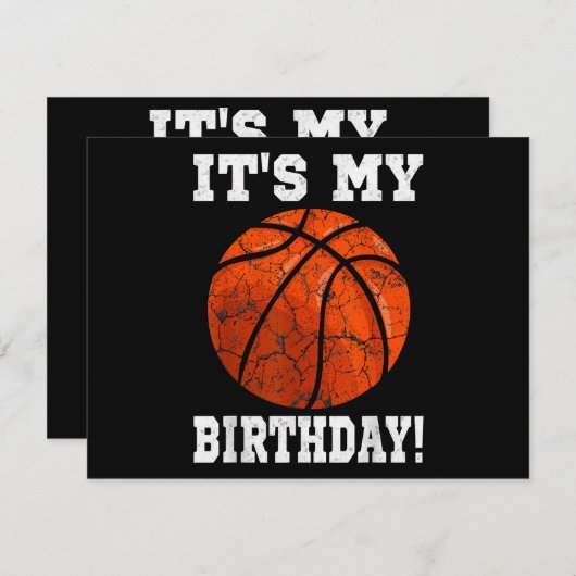 私の誕生日バスケットボールラバーギフトヴィンテージRet シーズンカード (正面/裏面)