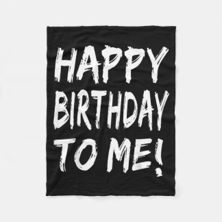 私の誕生日パーティーにお誕生日おめでとう フリースブランケット