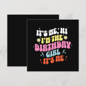 私の誕生日パーティーの女の子たち 招待状 (正面/裏面)